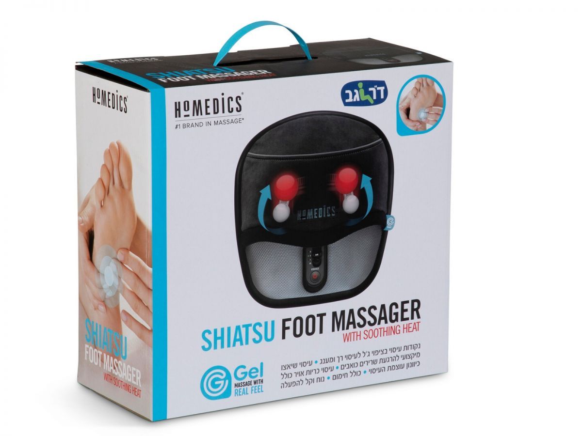 ד"ר גב מכשיר עיסוי שיאצו לכפות הרגליים SHIATSU GEL FOOT MASSAGER