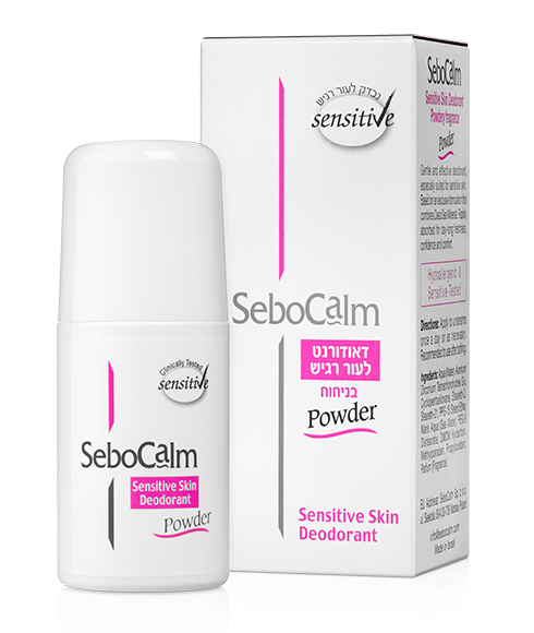 דאודורנט POWDER לעור רגיש 70ml - סבוקלם SeboCalm