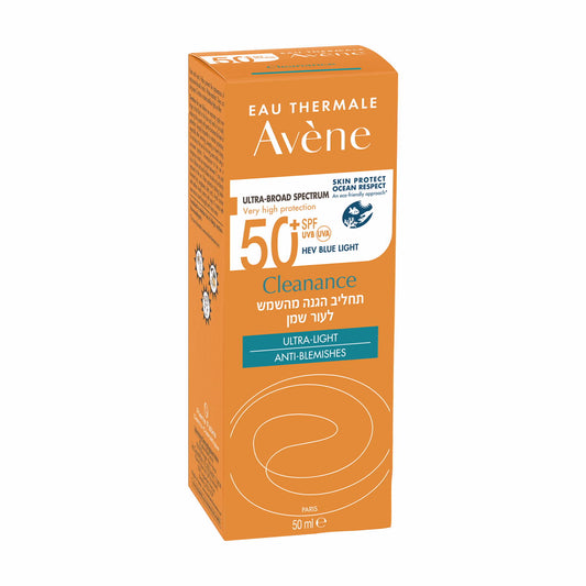 אוון תחליב הגנה קליננס +SPF50 לעור שמן 50 מ"ל AVENE