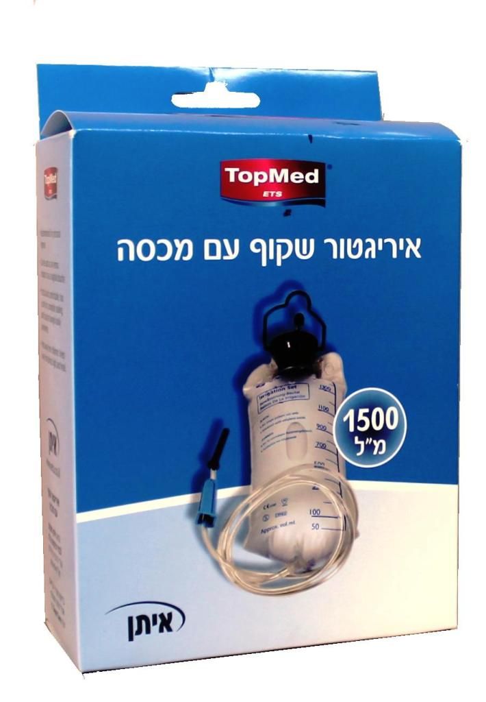 איריגטור שקוף עם פקק TOPmed