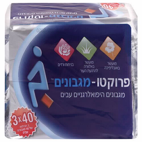 מגבונים לסיוע בטחורים פרוקטו גליבנול 40X3 יח'