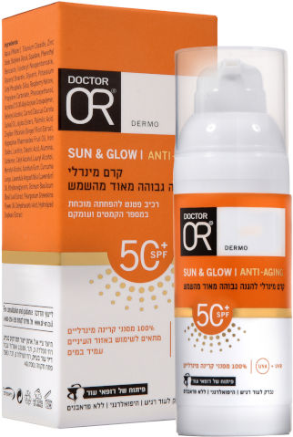 קרם הגנה מינרלי אנטי אייג'ינג DR OR SUN&GLOW 