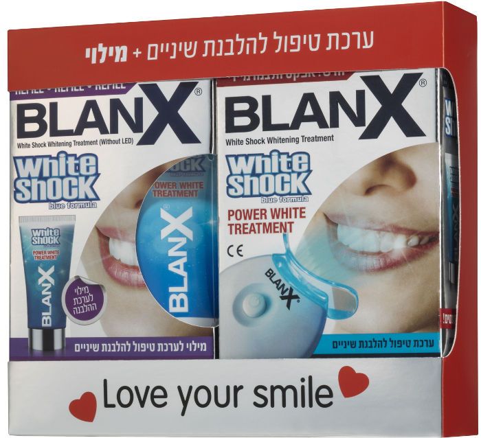 BLANX WHITE SHOCK מארז להלבנת שיניים